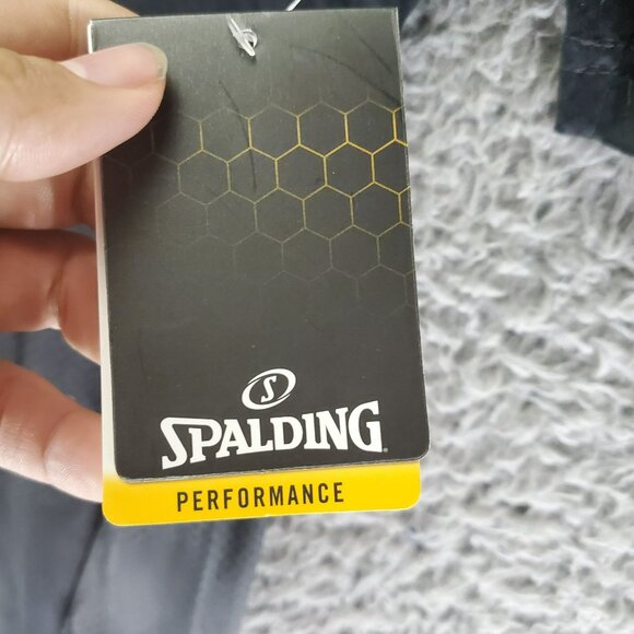 Spalding Shirt Mens Large Black T-Shirt Performance Polyester Reflective *NWT* - Picture 3 of 9